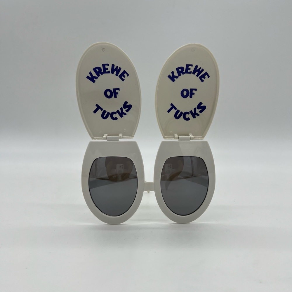 Rare Unisex Happy Mardi Gras New Orleans Sunglasses White Color
